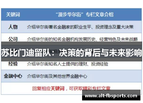 苏比门迪留队:决策的背后与未来影响 苏比门迪留队:决策的背后与未来影响